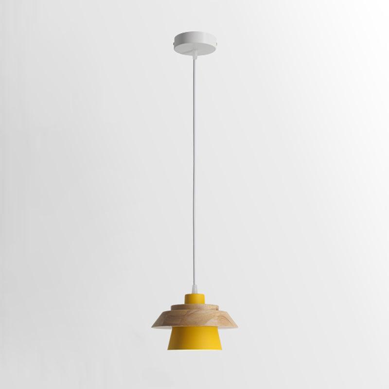 Zaid Moderne Design LED Hanglamp Metaal Hout 6 Kleur Slaapkamer/Woonkamer