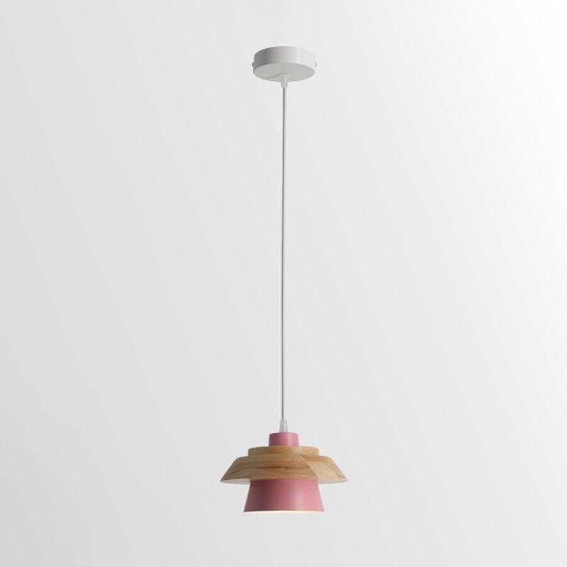 Zaid Moderne Design LED Hanglamp Metaal Hout 6 Kleur Slaapkamer/Woonkamer