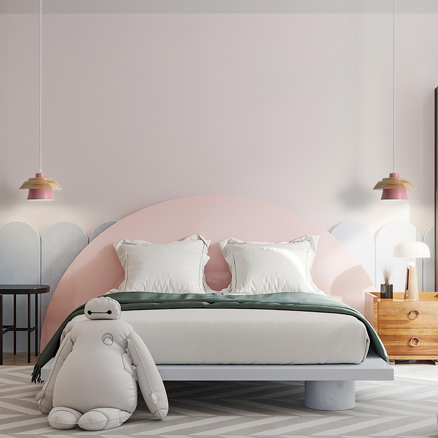 Zaid Moderne Design LED Hanglamp Metaal Hout 6 Kleur Slaapkamer/Woonkamer