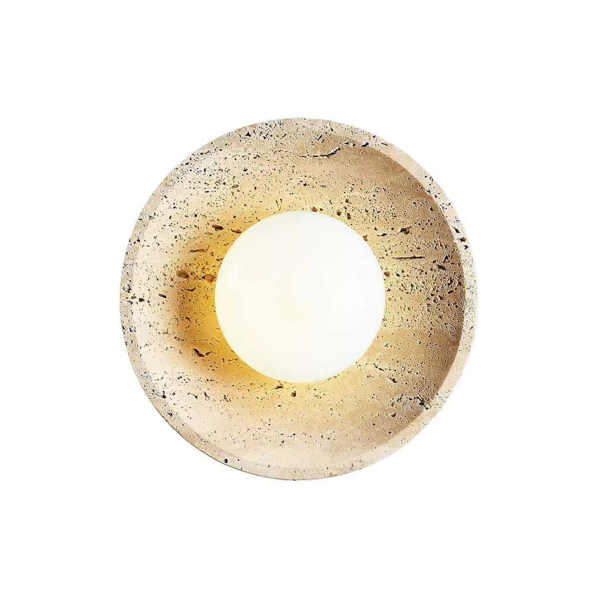 Hylso Ringkap travertin wandlamp