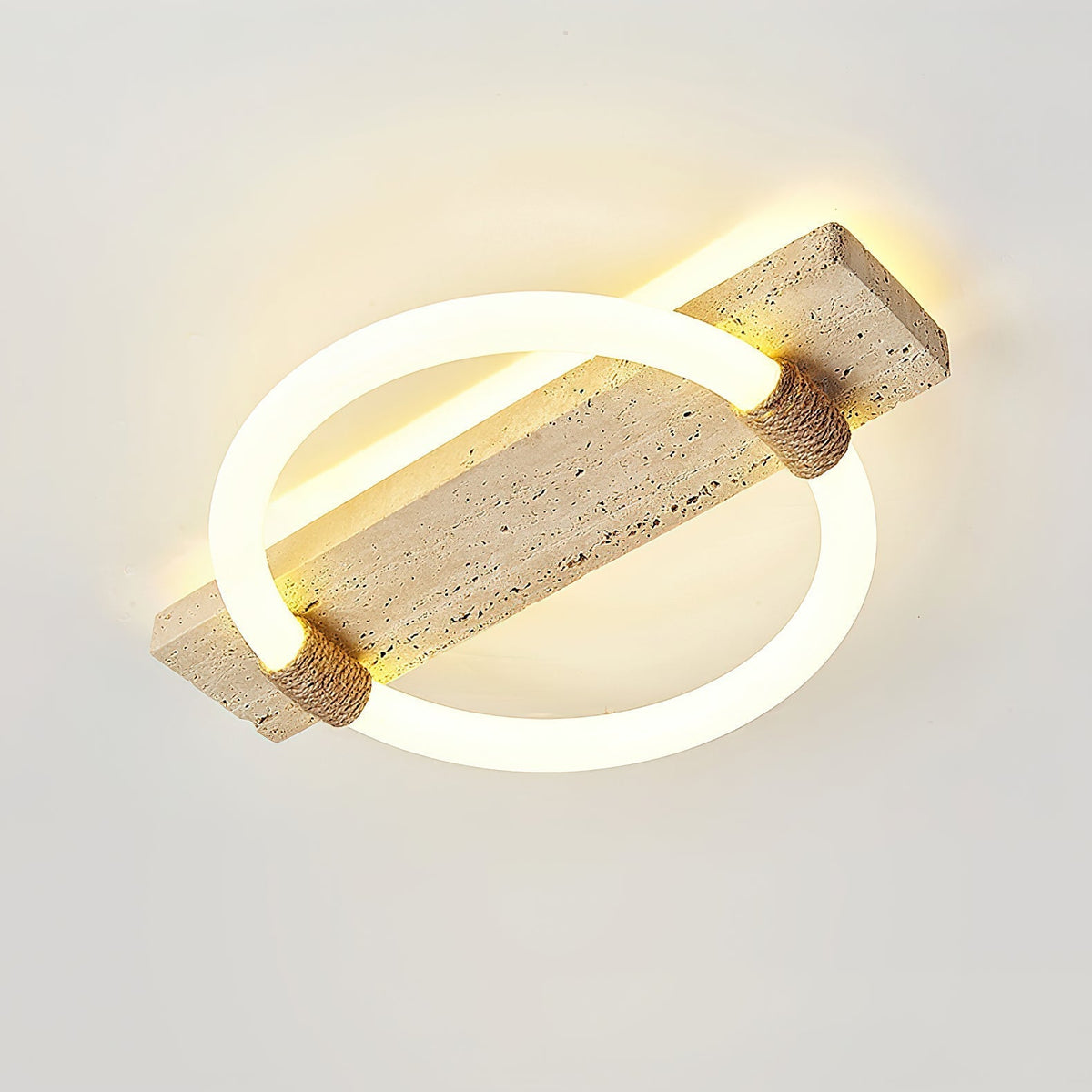 Elmaryra Ringed travertin wandlamp / plafondlamp