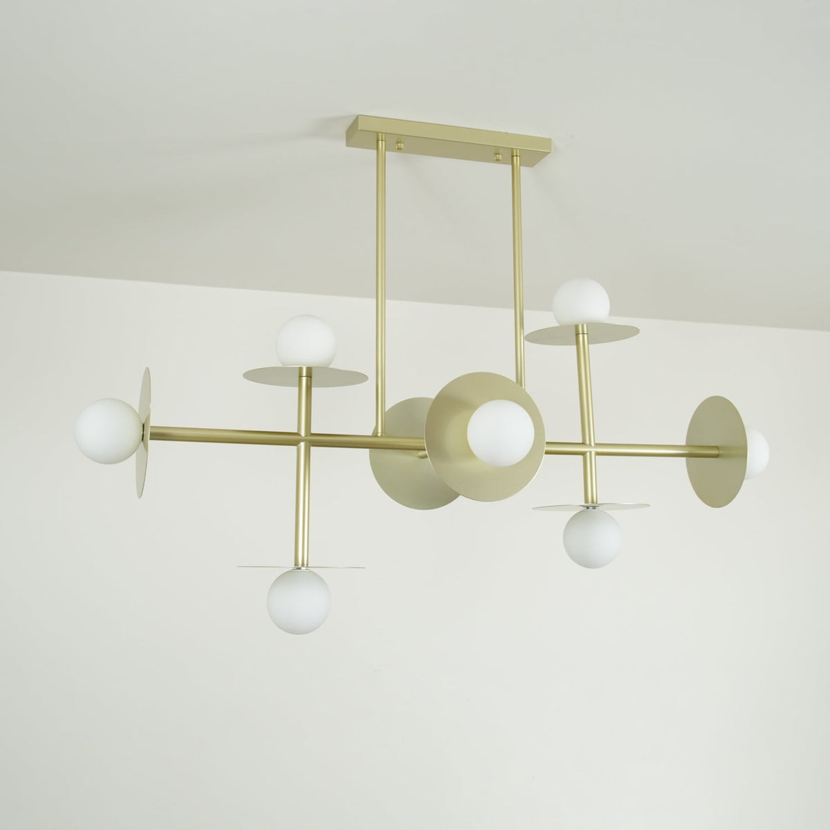Celiissa Strada Kroonluchter messing glas Geometrisch