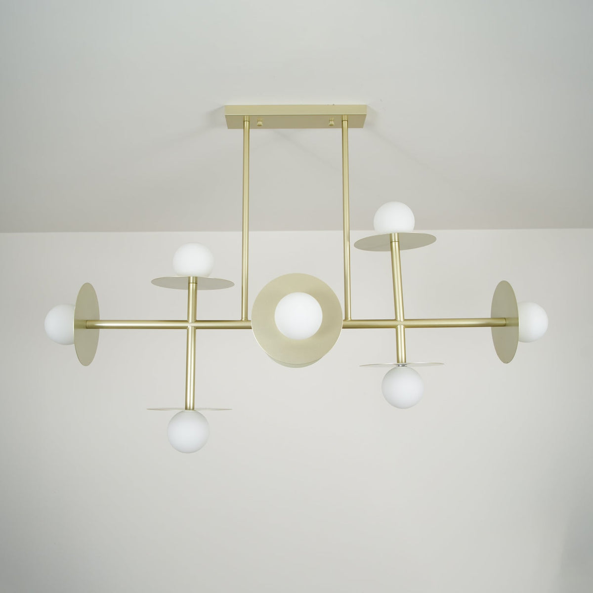 Celiissa Strada Kroonluchter messing glas Geometrisch