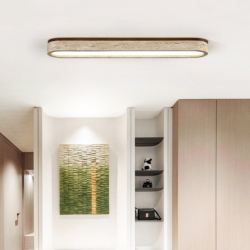 Kirbe Geel travertin Lineaire plafondlamp
