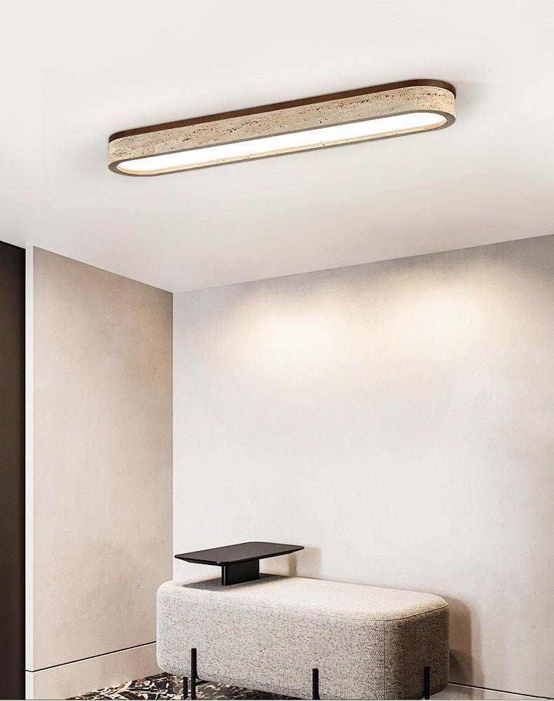 Kirbe Geel travertin Lineaire plafondlamp