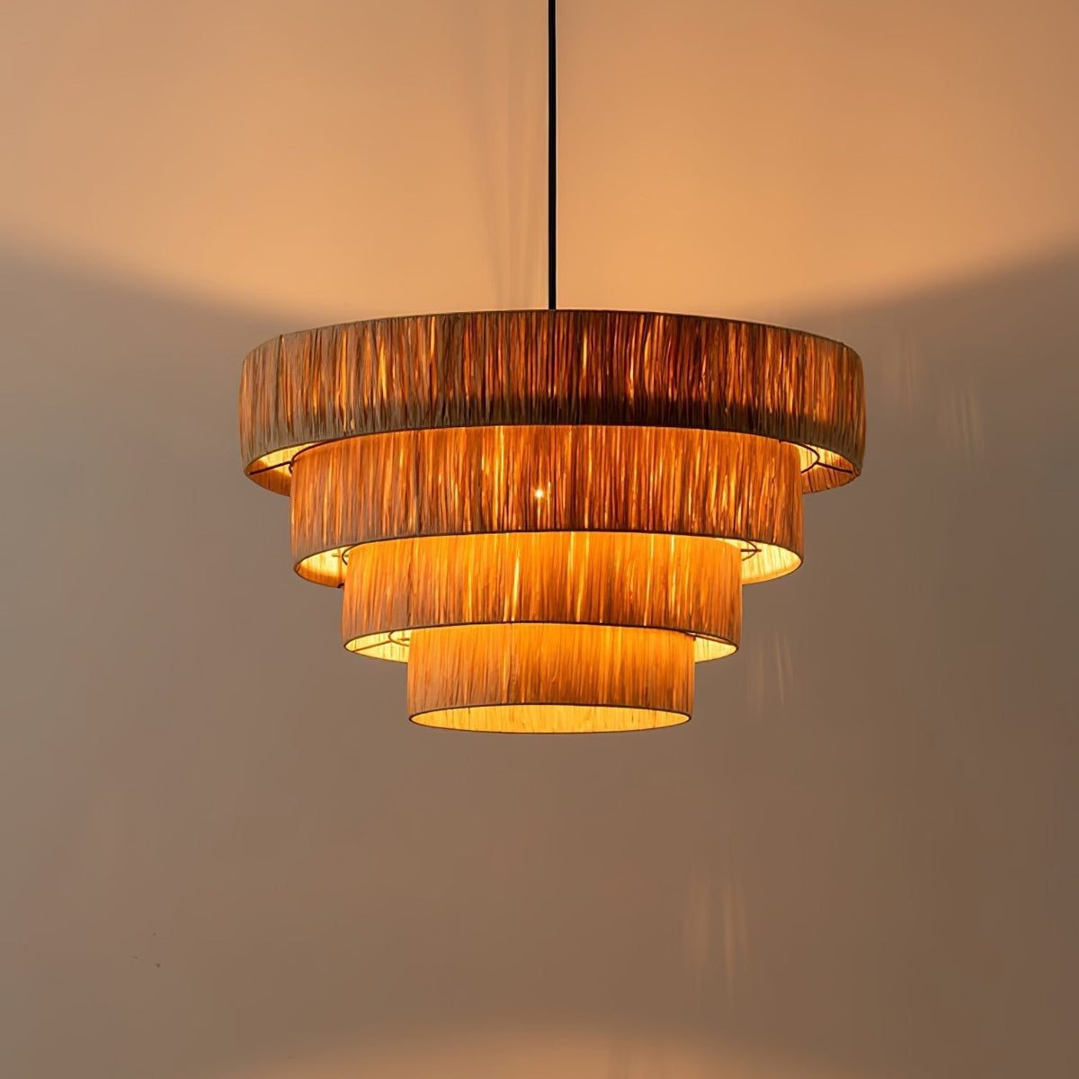 Thyra hanglamp van riet in traditionele retro-stijl