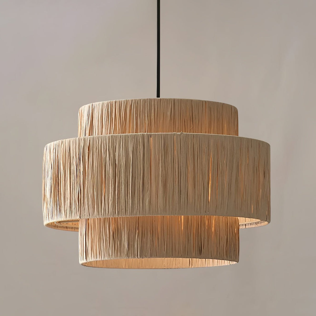 Thyra hanglamp van riet in traditionele retro-stijl