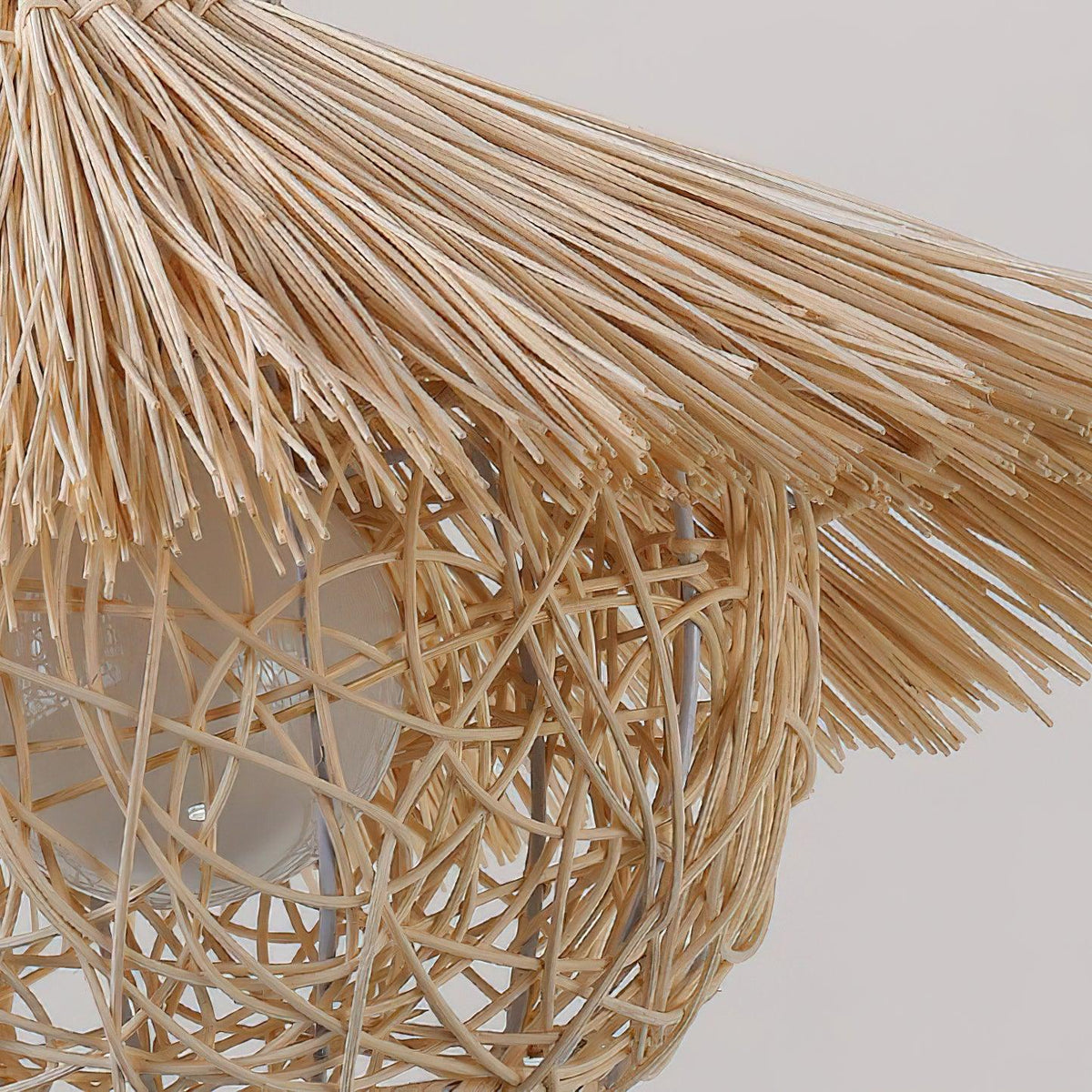 Sunell Strooienhoed Rotan hanglamp