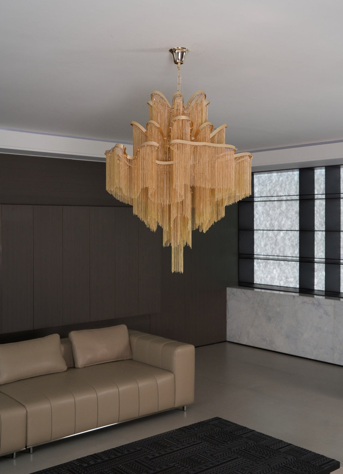 Lustra hanglamp Stream ketting nikkel