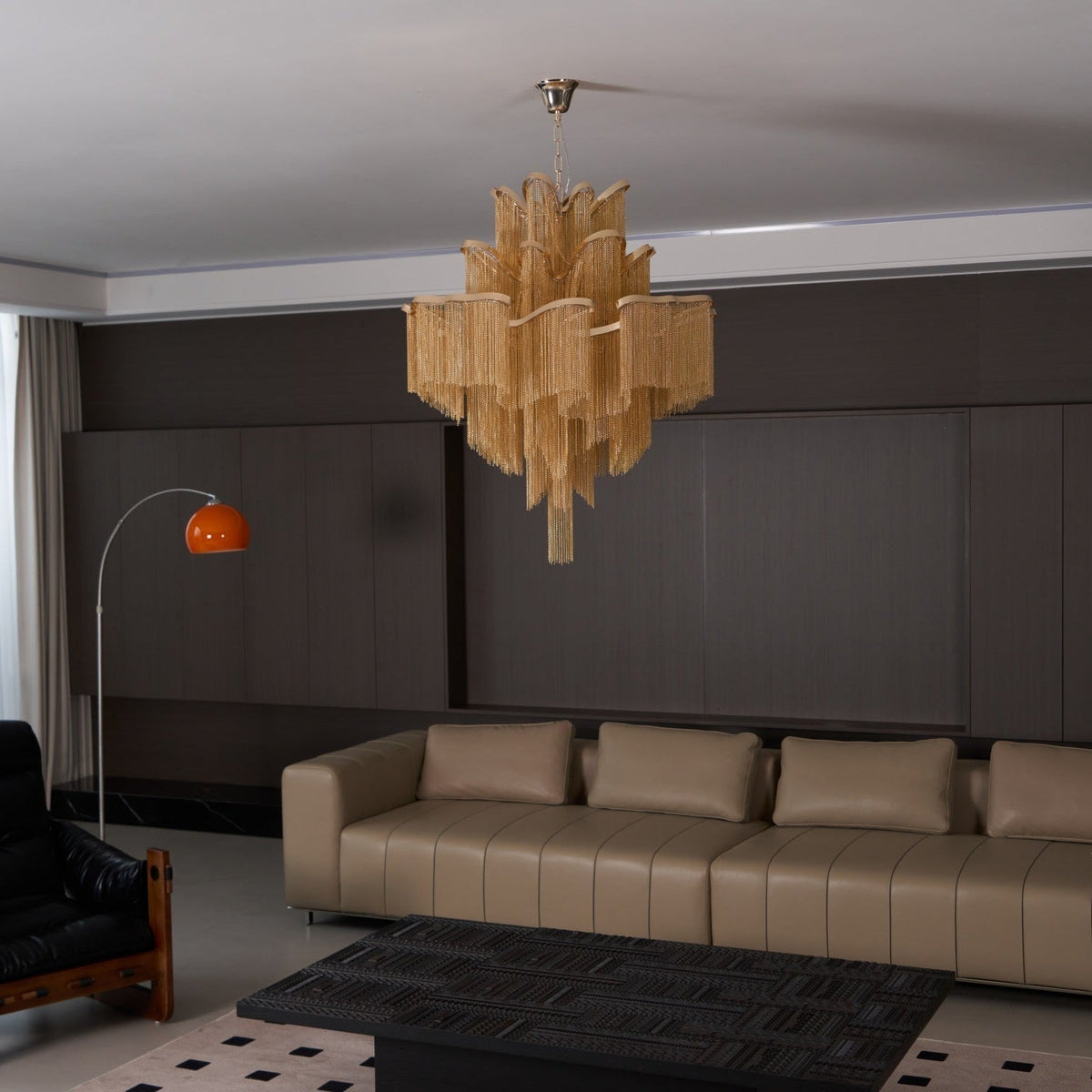 Lustra hanglamp Stream ketting nikkel