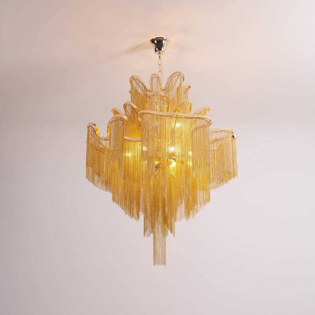 Lustra hanglamp Stream ketting nikkel
