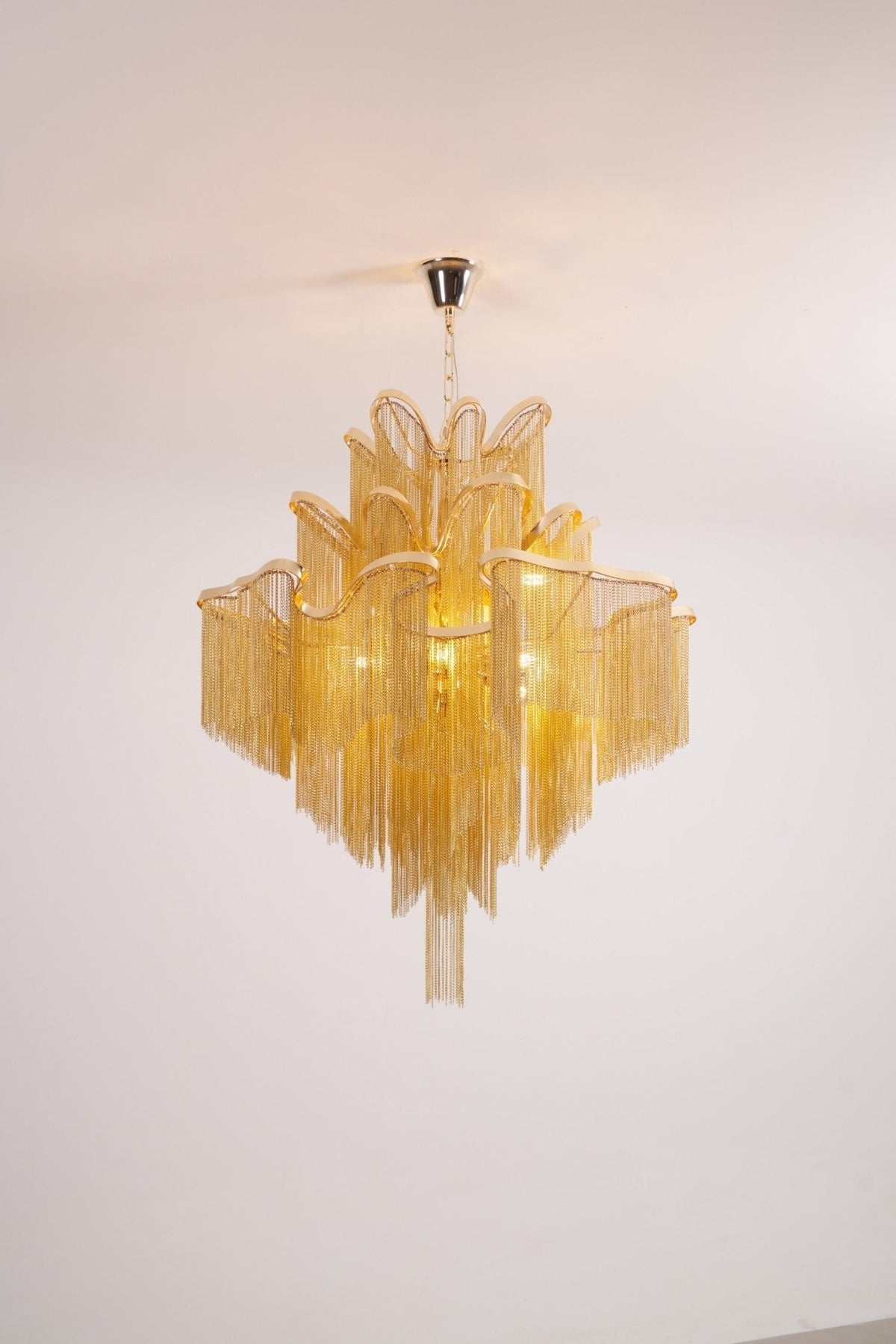 Lustra hanglamp Stream ketting nikkel