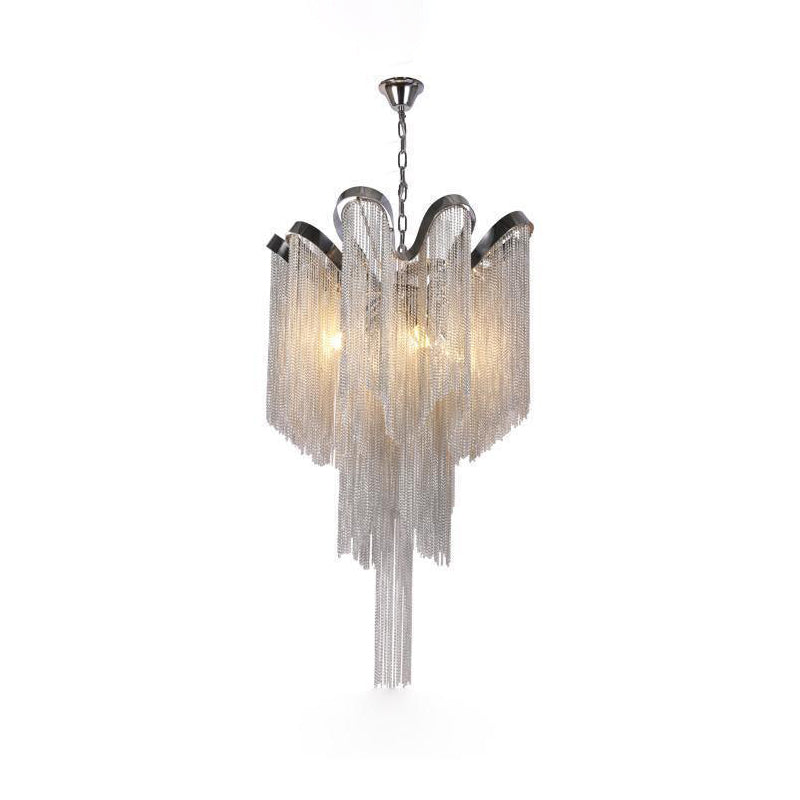 Lustra hanglamp Stream ketting nikkel