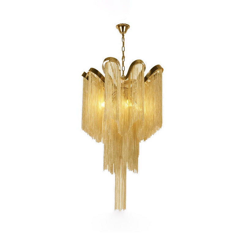 Lustra hanglamp Stream ketting nikkel