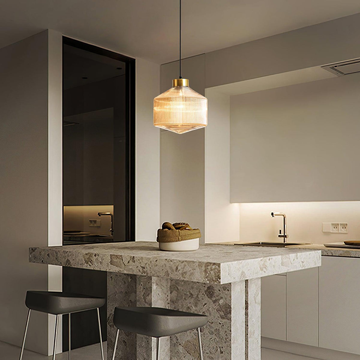 Velorarn kunstmatige hanglamp met glas