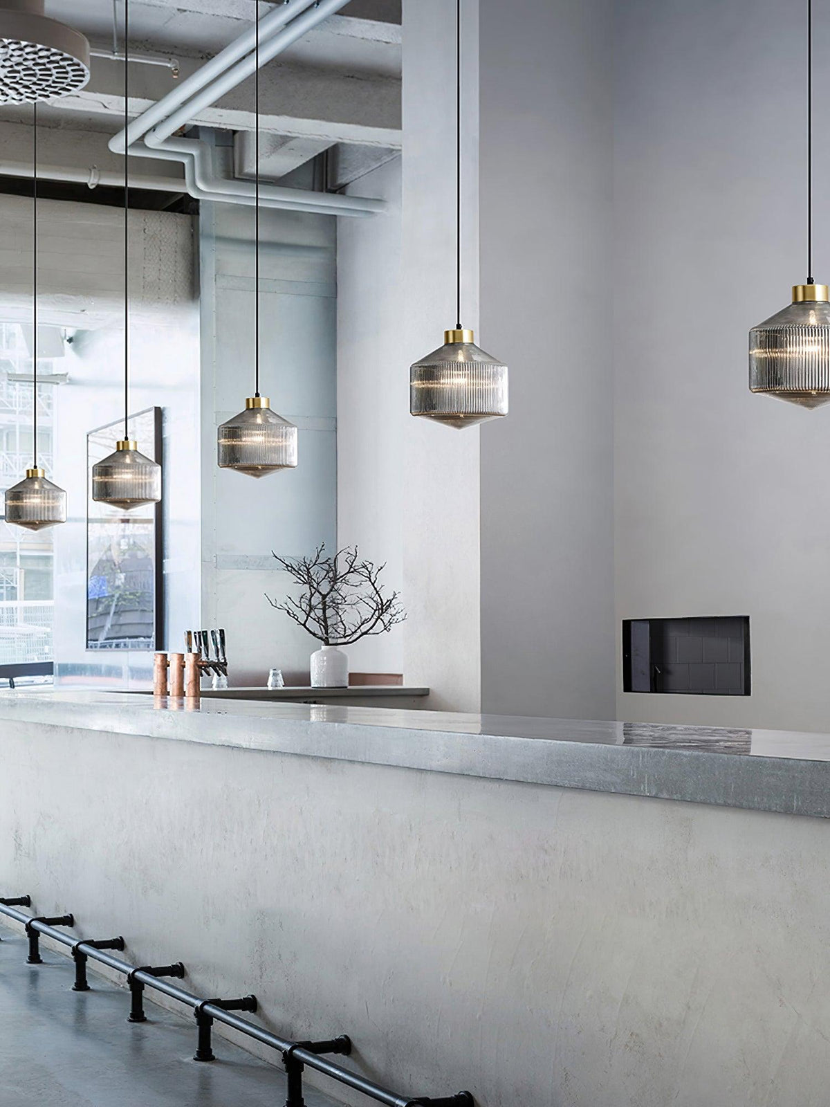Velorarn kunstmatige hanglamp met glas