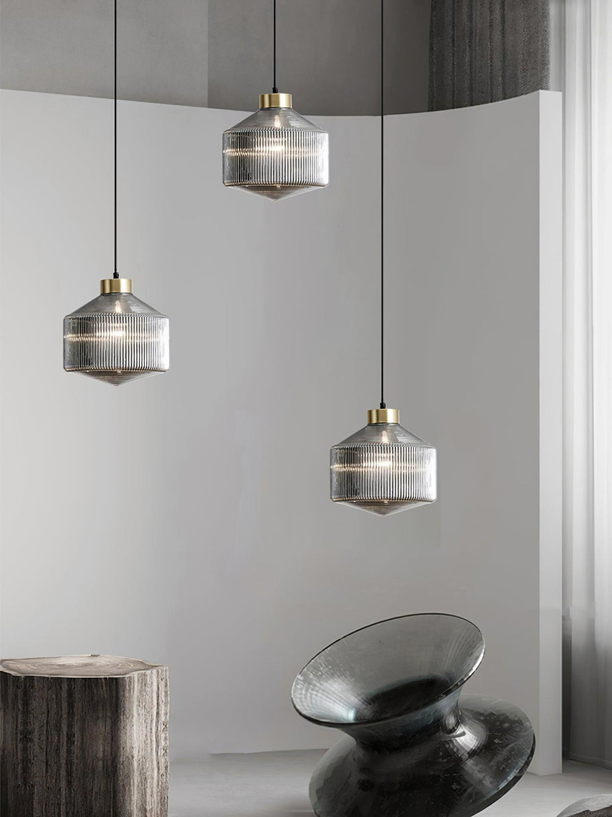 Velorarn kunstmatige hanglamp met glas