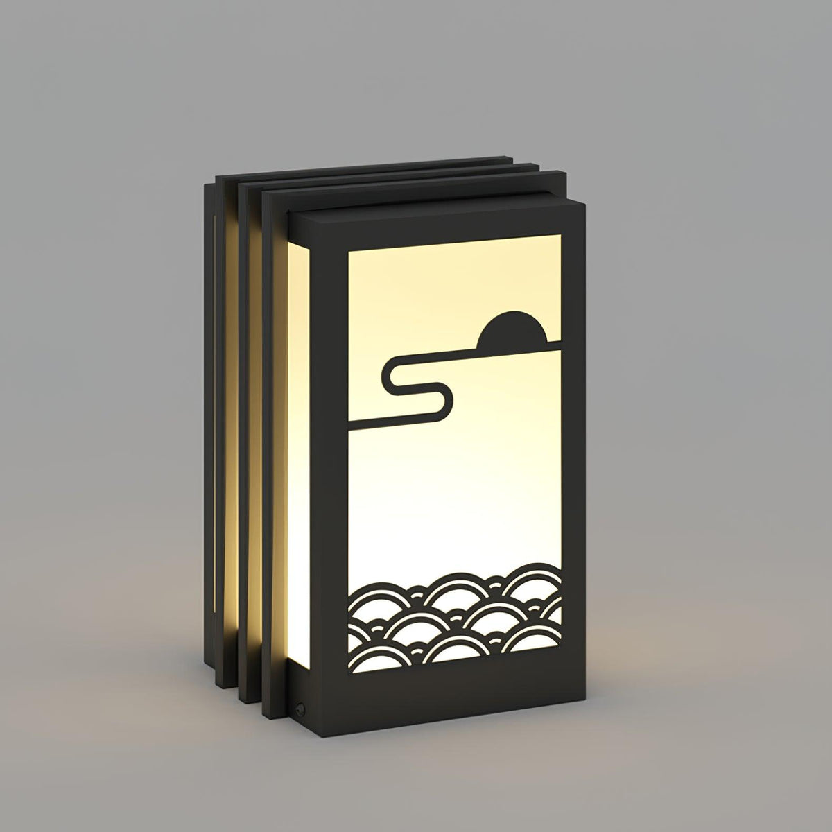 Rivenena buitenverlichting rechthoekig zonsondergangpatroon minimalistisch voor tuin