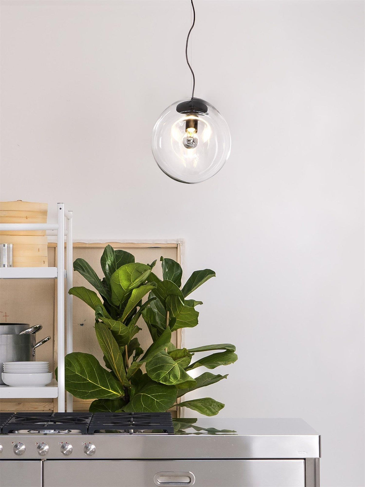 Rune minimalistische hanglamp met glazen kap