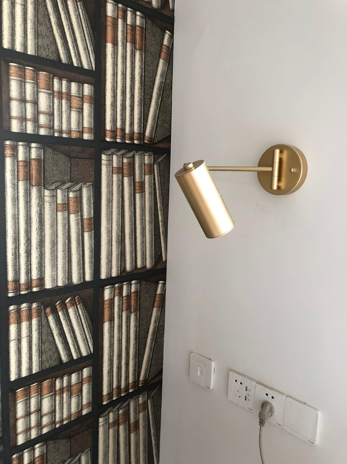 Auraelle wandlamp messing Schuifarm Verstelbaar