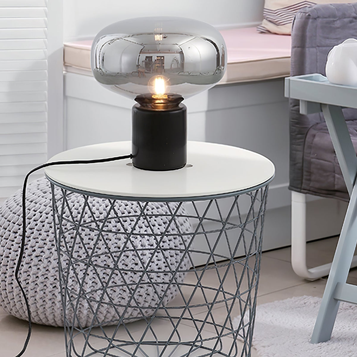 Rova Industriële tafellamp van marmer