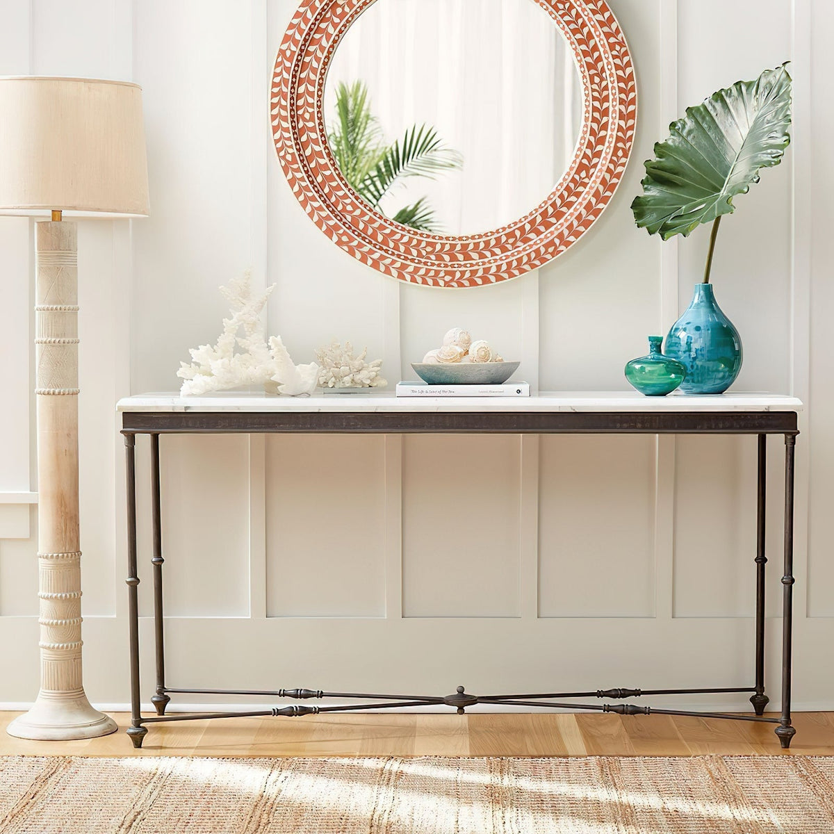 Eldon Rustic Houten vloerlamp