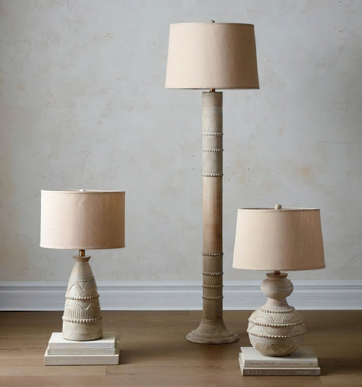 Eldon Rustic Houten vloerlamp