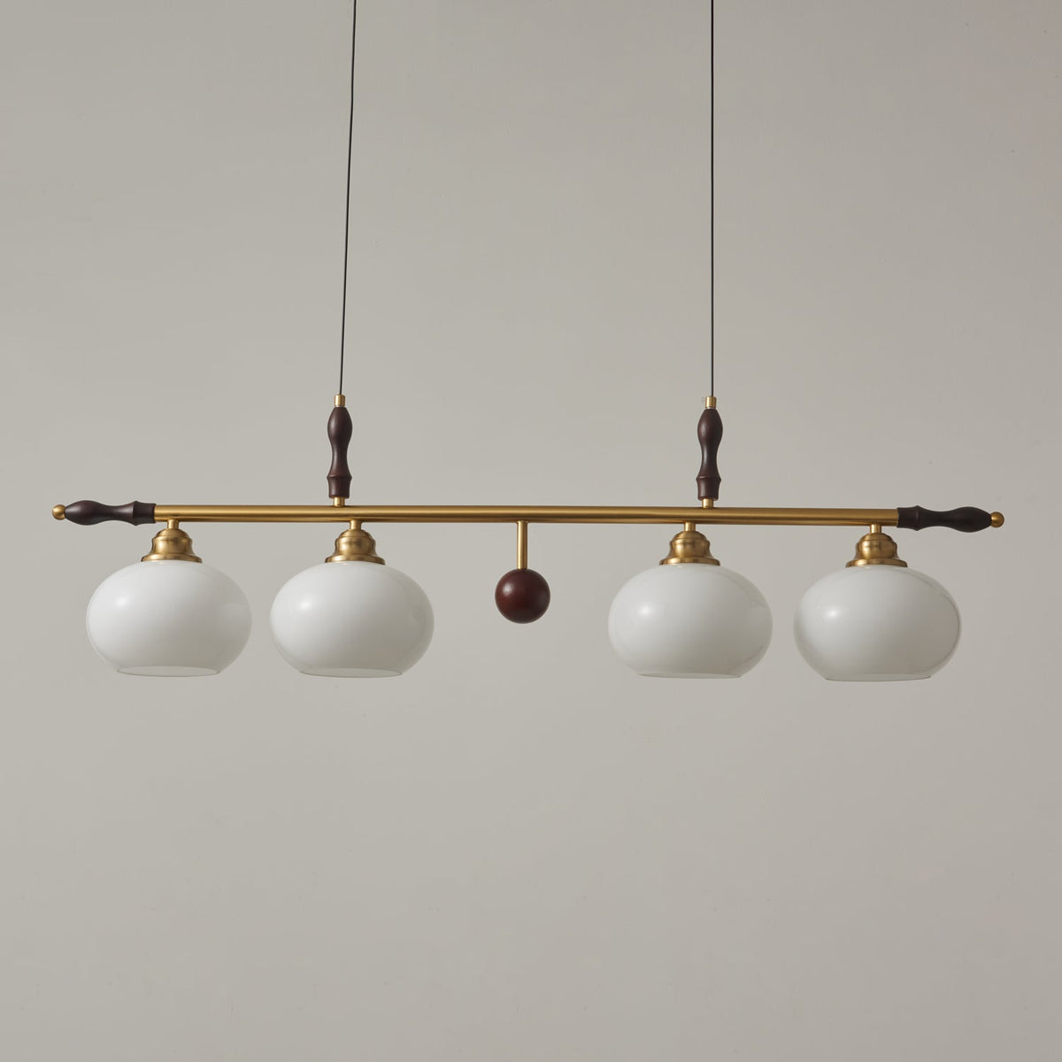 Runell Premium elegantie Traditionele Houten glas hanglamp