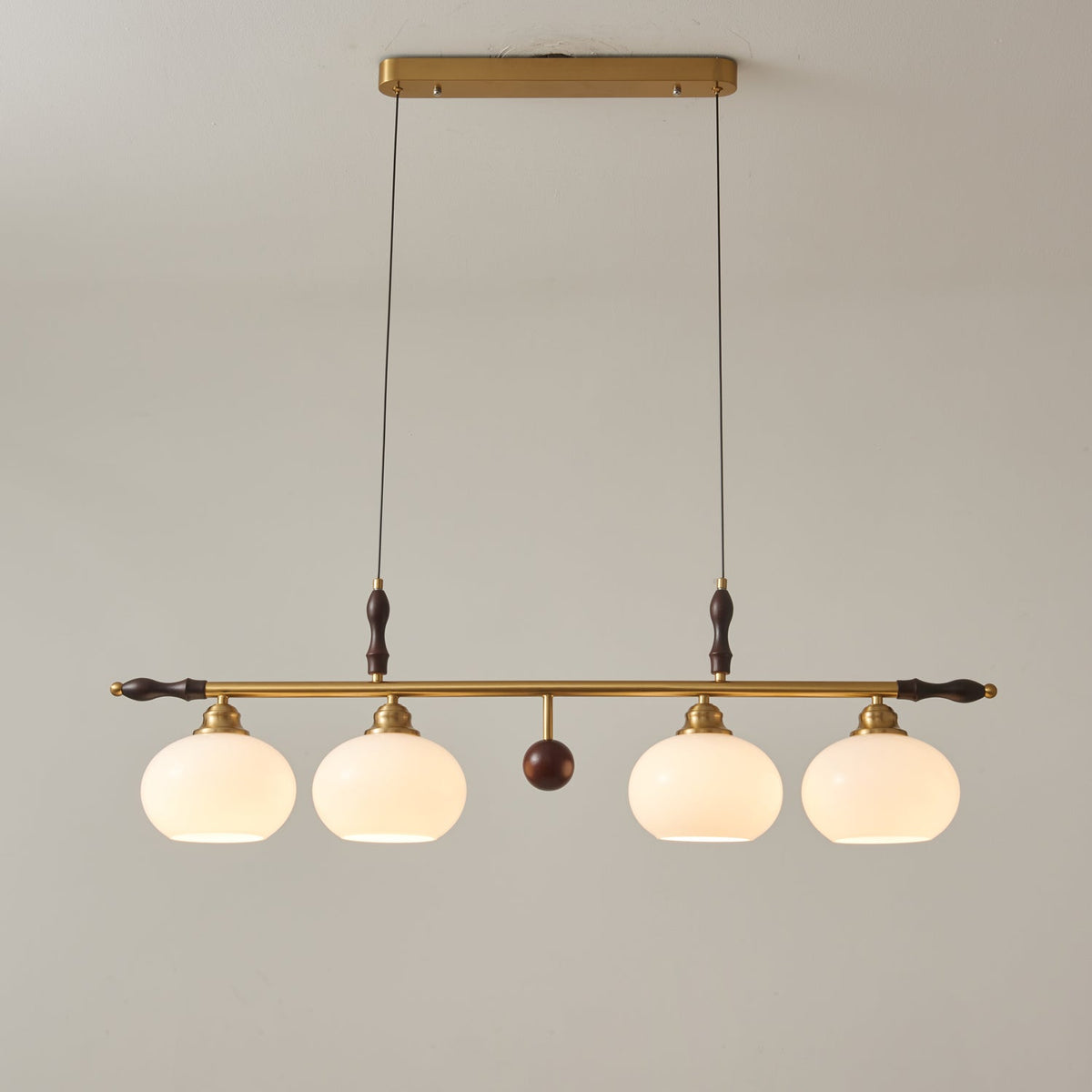 Runell Premium elegantie Traditionele Houten glas hanglamp