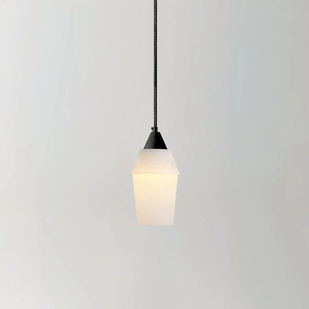 Ostara hanglamp van messing en albast