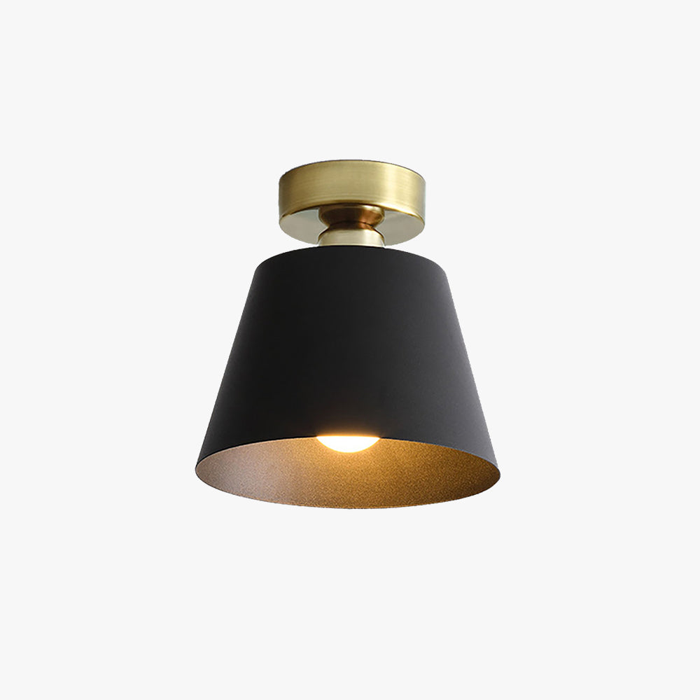 Quinn Cilindrische Metalen Enkele Plafondlamp Zwart/Wit Eetkamer