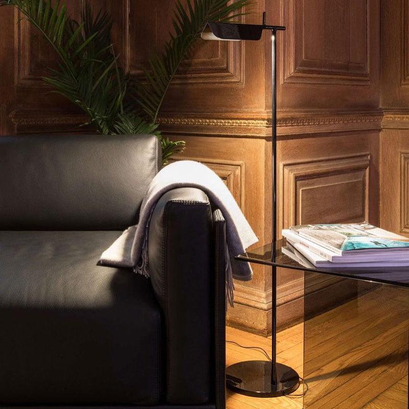 Edge Moderne Minimalistische Rechthoekige Lineaire Metalen Vloerlamp Zwart