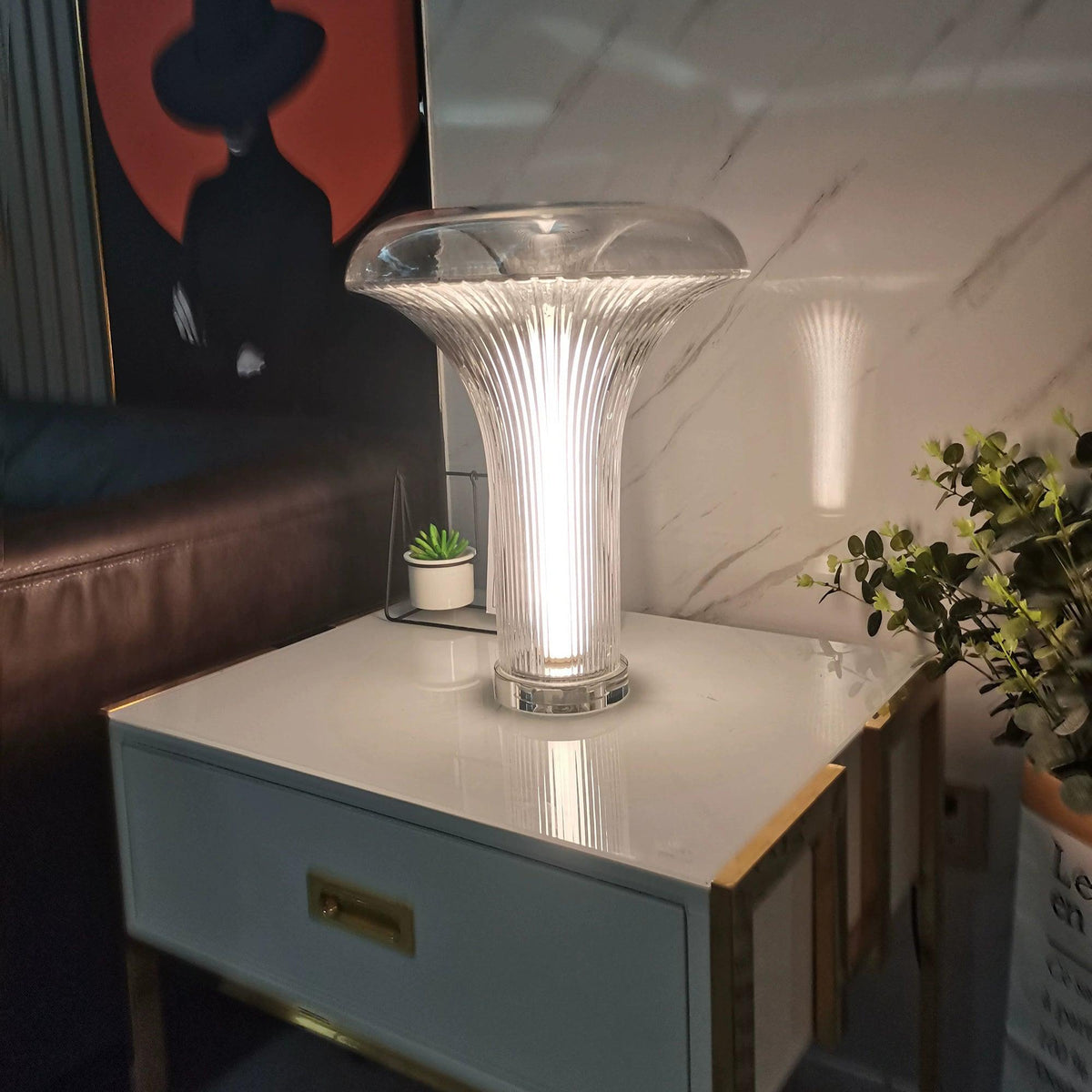 Carl moderne tafellamp van glas