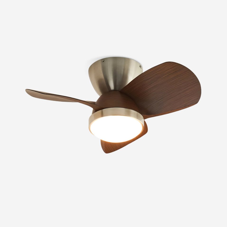 Rinerel Moderne plafondventilator met verlichting van walnoothout