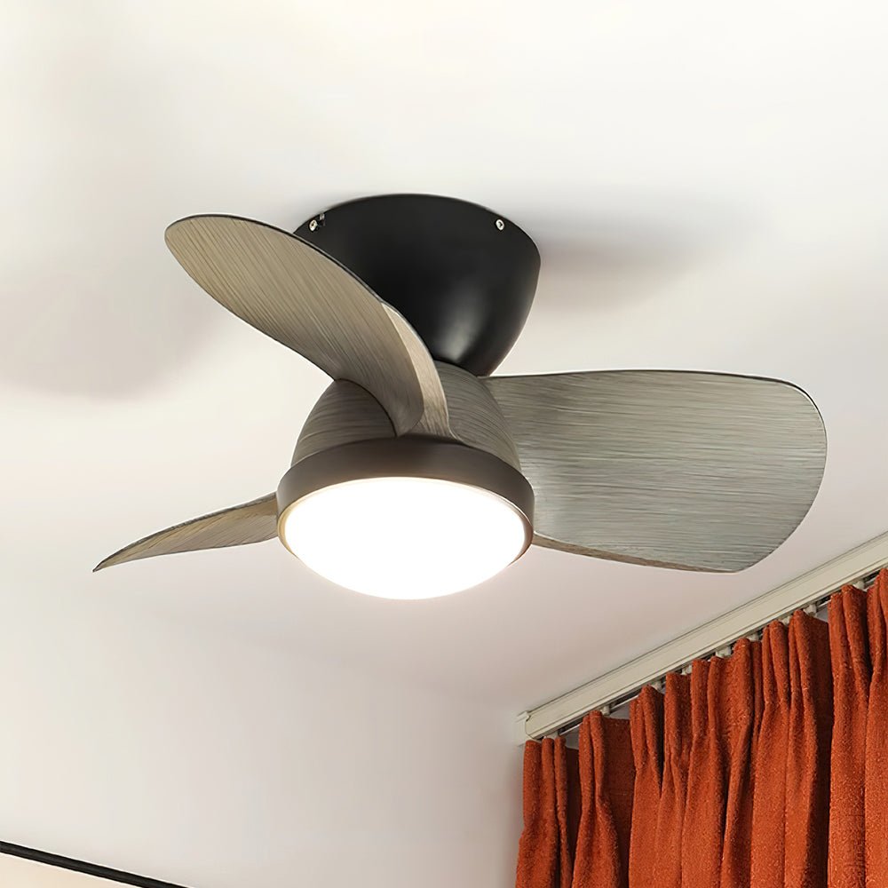 Rinerel Moderne plafondventilator met verlichting van walnoothout
