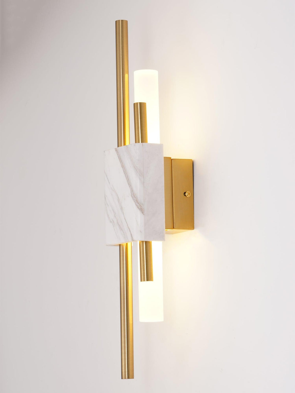 Evely Premium Noordse kunst wandlamp met marmer, met stekker