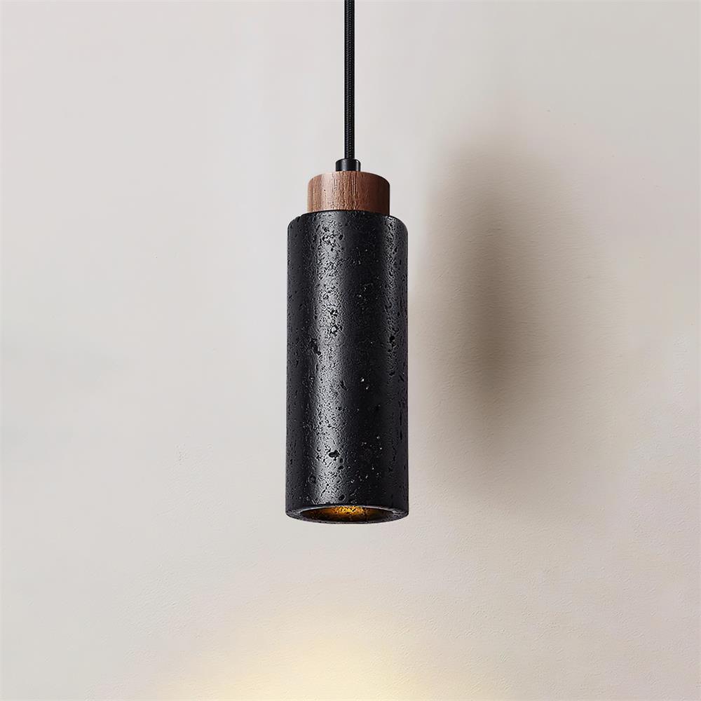 Nerova hanglamp travertin hout minimalistisch