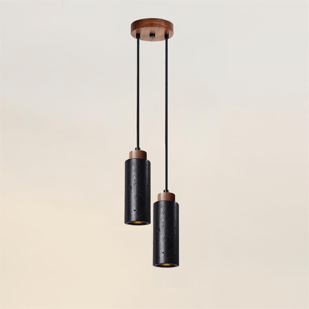 Nerova hanglamp travertin hout minimalistisch