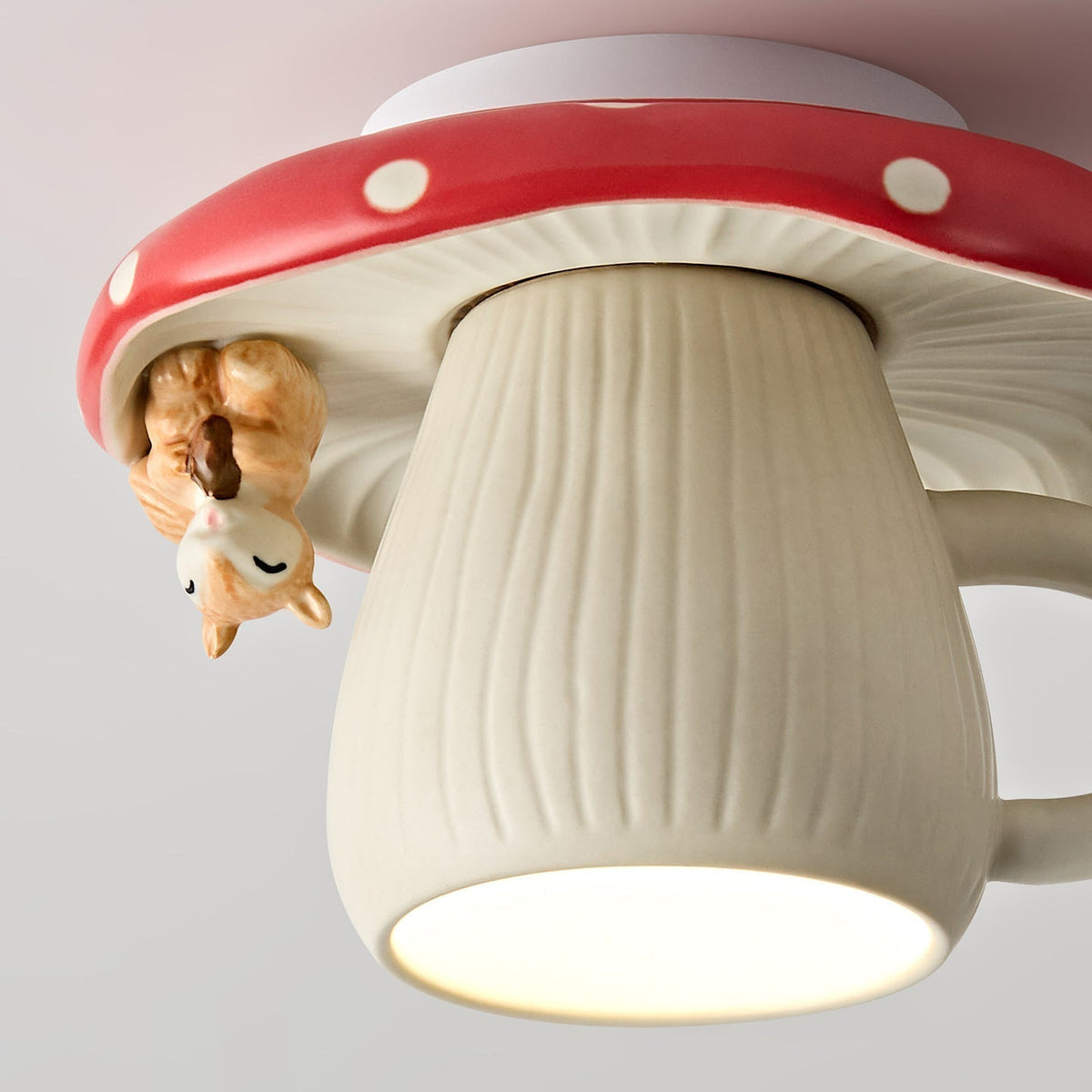 Cozette Vlakke plafondlamp in vorm van een mok