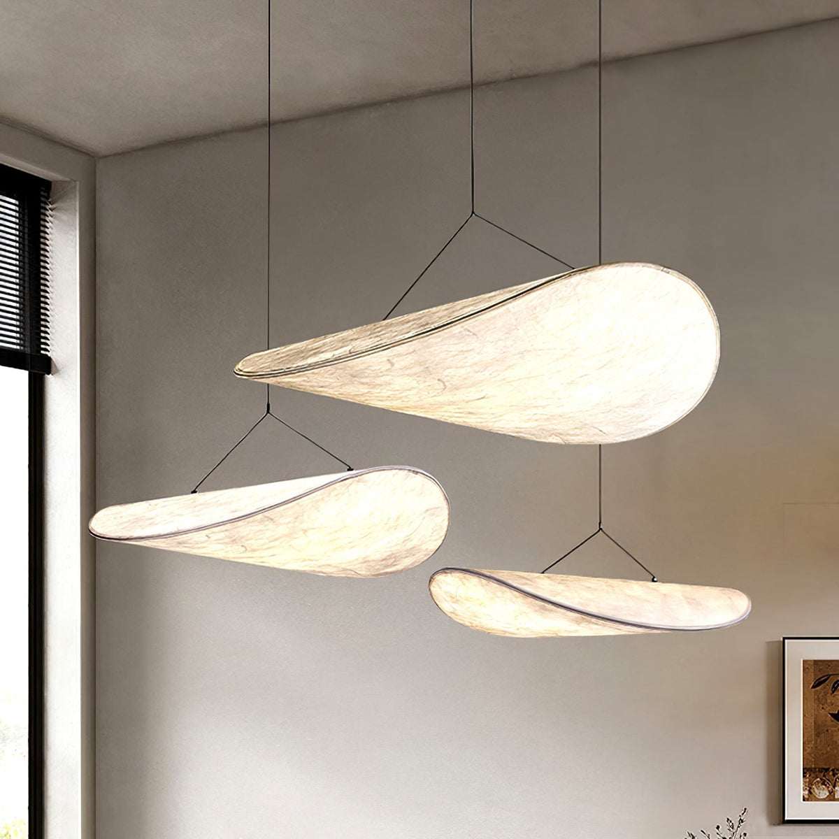 Luminette minimalistisch hanglamp van zijde
