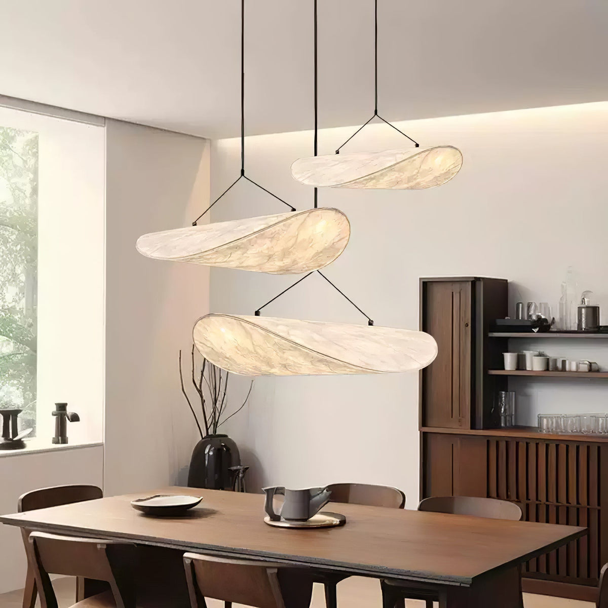 Luminette minimalistisch hanglamp van zijde