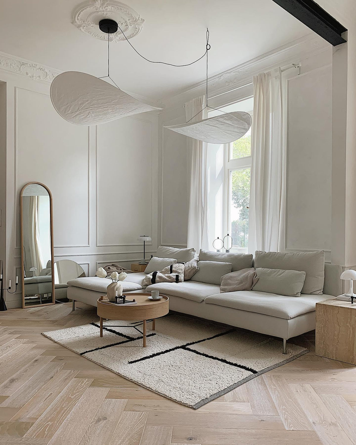 Luminette minimalistisch hanglamp van zijde