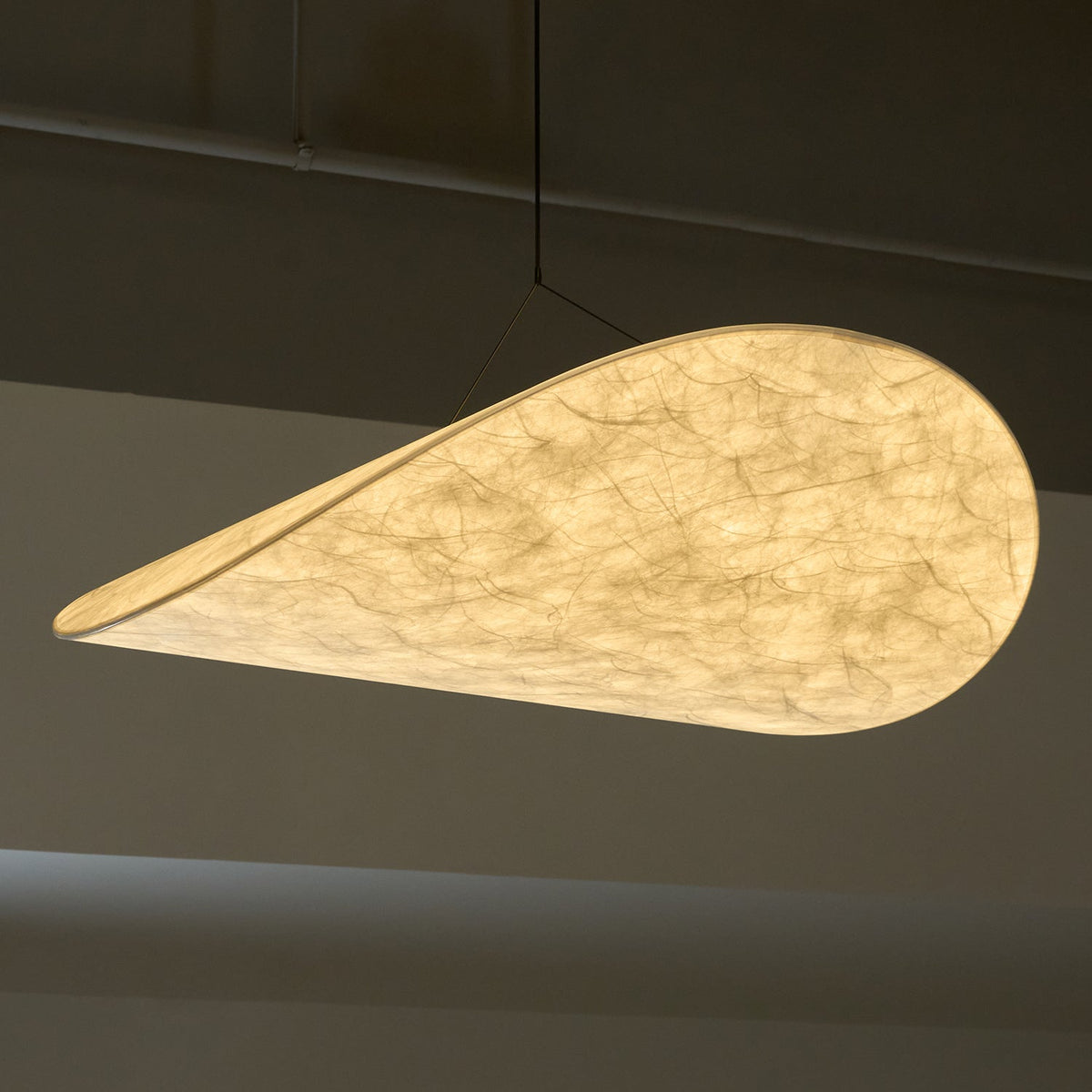 Luminette minimalistisch hanglamp van zijde