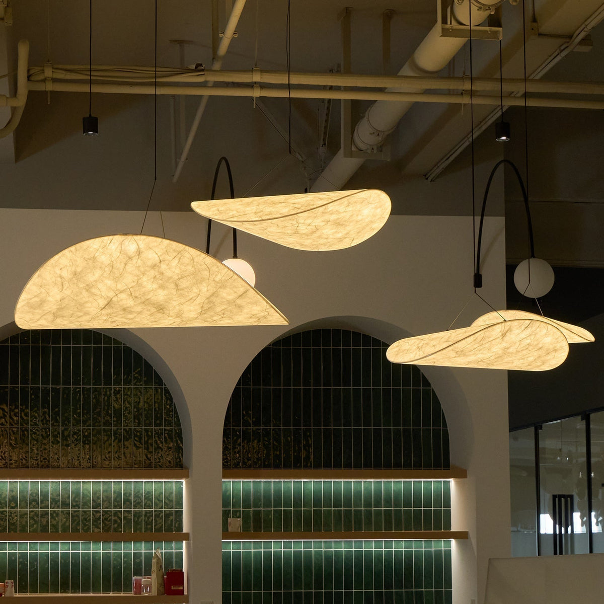 Luminette minimalistisch hanglamp van zijde