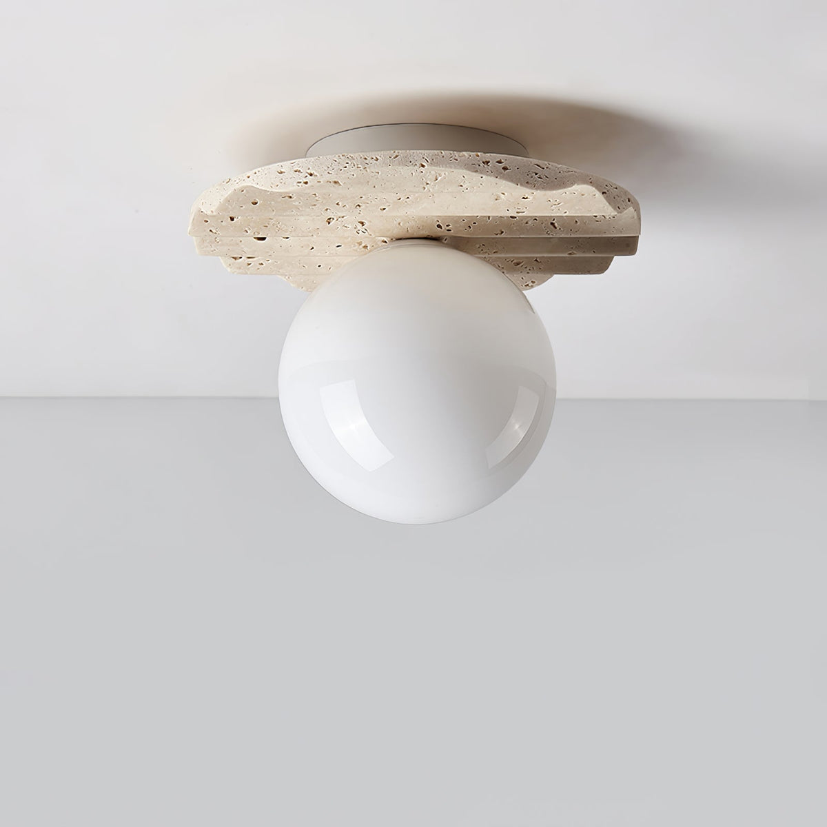 Travertin golf Plafondlamp