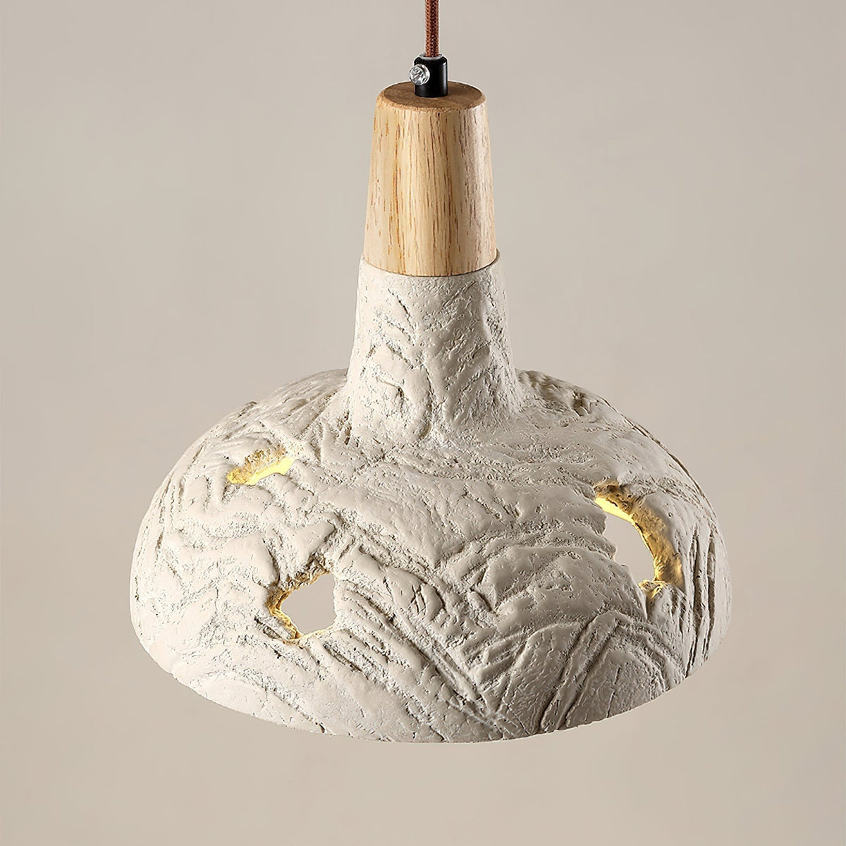 Ormarion Noordse kunst gehouwen cement hanglamp