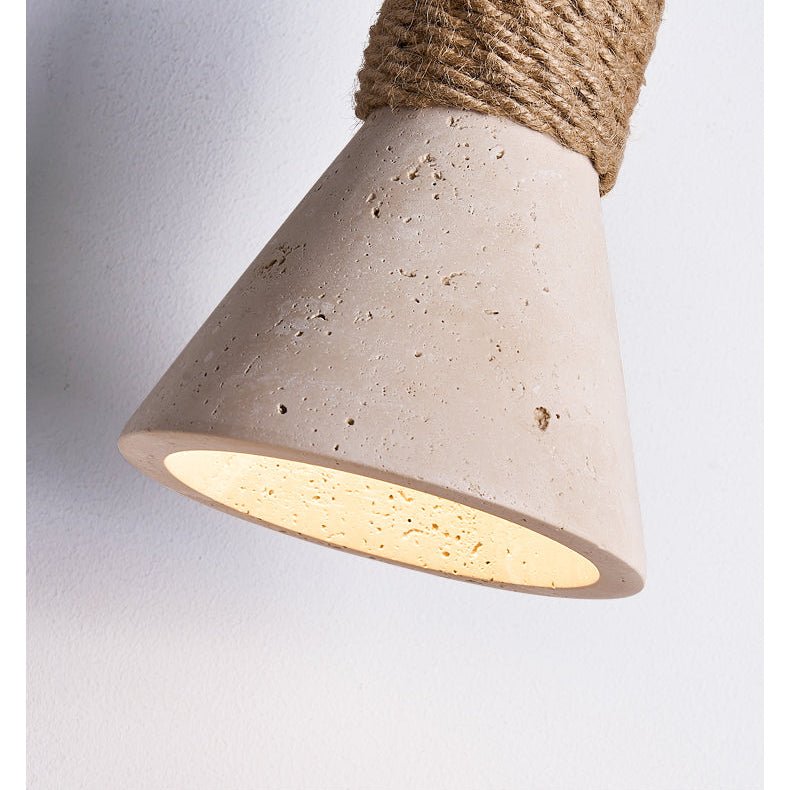 Taverette Vintage Geel Travertin Touw Hanglamp