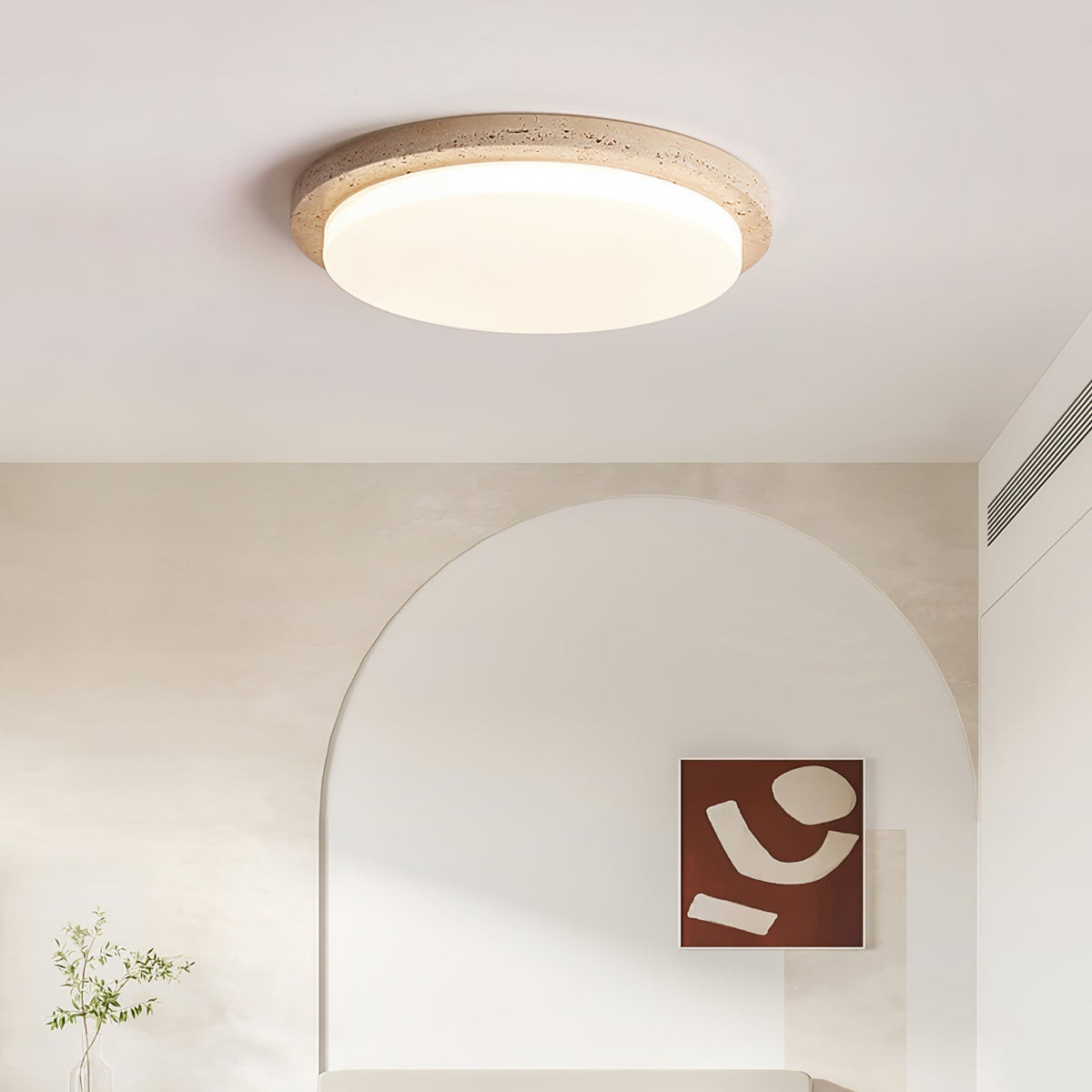 Tavisella gladde rand travertin plafondlamp