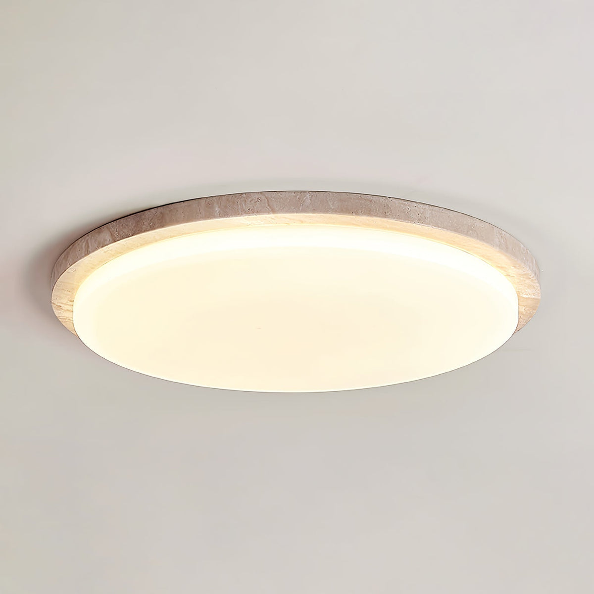 Tavisella gladde rand travertin plafondlamp