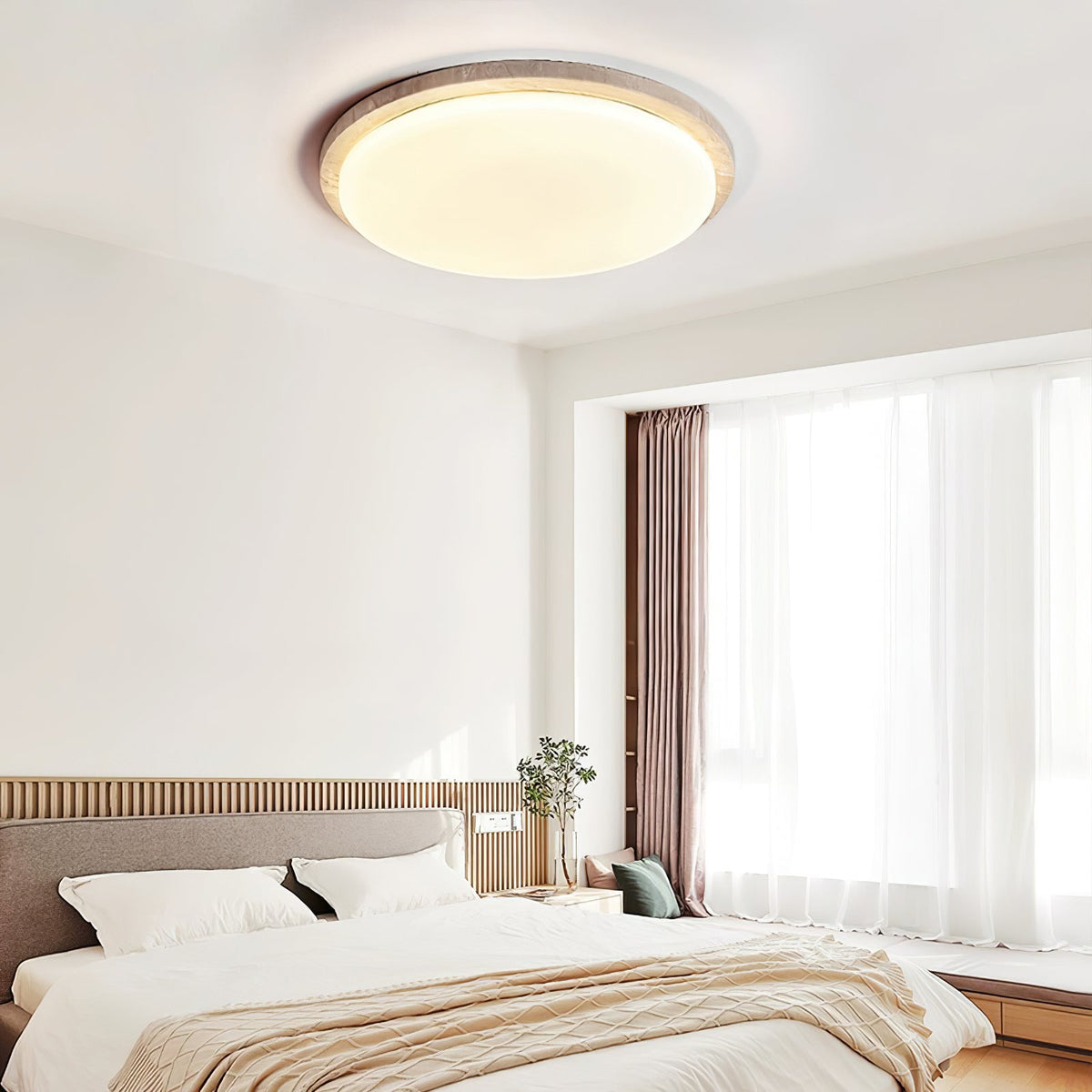Tavisella gladde rand travertin plafondlamp